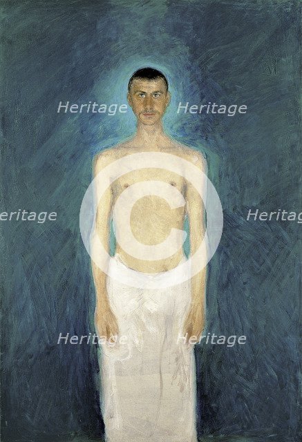 Semi-Nude Self-Portrait, 1904-1905. Artist: Gerstl, Richard (1883-1908)