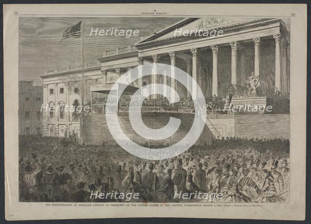 The Inauguration of Abraham Lincoln as President of the United States…, March 4, 1861, 1861. Creator: Winslow Homer (American, 1836-1910).