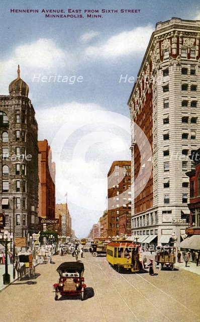 Hennepin Avenue, Minneapolis, Minnesota, USA, 1915. Artist: Unknown