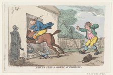 How to Stop a Horse at Pleasure, 1803., 1803. Creator: Thomas Rowlandson.