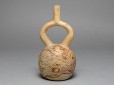 Stirrup Spout Vessel Depicting Costumed Runners, 100 B.C./A.D. 500. Creator: Unknown.