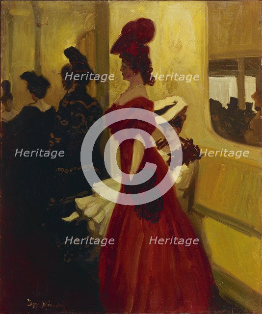 Theatre Box (Spectatress), 1906. Artist: Minartz, Antoine Guillaume (Tony) (1870-1944)