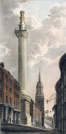 Monument, London, 1812. Artist: Anon