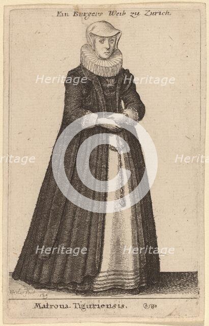 Matrona Tiguriensis, 1649. Creator: Wenceslaus Hollar.