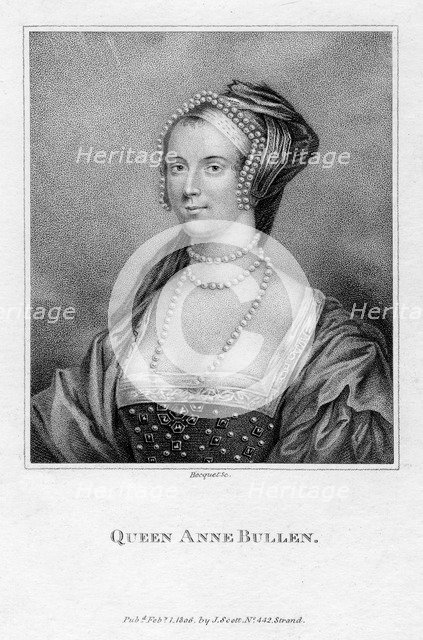 Queen Anne Bullen, 1806.Artist: Bocquet