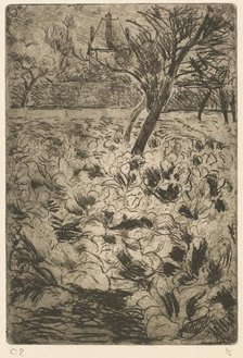 The Cabbage Field (Le champ de choux), c. 1880. Creator: Camille Pissarro.
