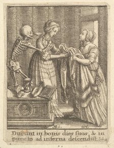Bride, from the Dance of Death, 1651. Creator: Wenceslaus Hollar.