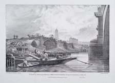 London Bridge (old), London, 1832. Artist: Charles Joseph Hullmandel