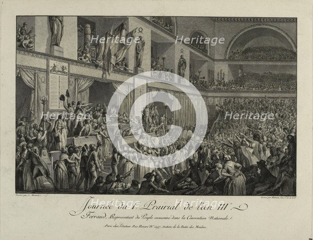 François Antoine de Boissy d'Anglas saluting Jean Féraud's head during the Prairial uprising, .