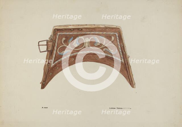 Leather Purse Top, c. 1940. Creator: Lyman Young.