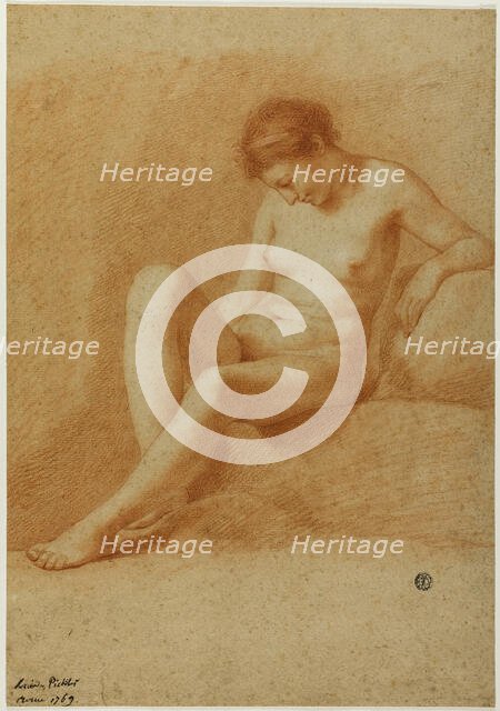 Seated Female Nude, 1769. Creator: Antonio Pichler.