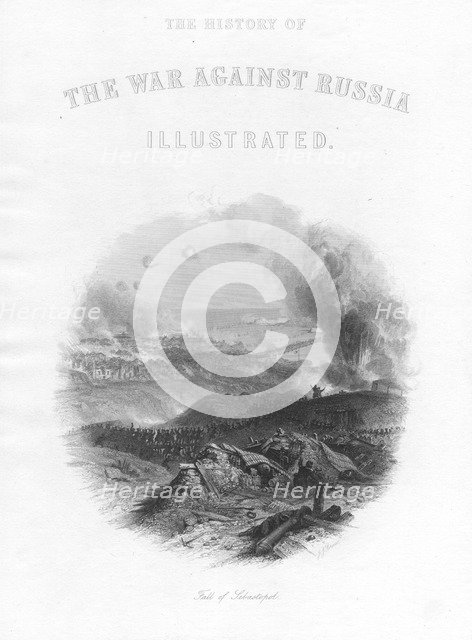 The fall of Sevastopol (Sebastopol), 1855. Artist: Anon