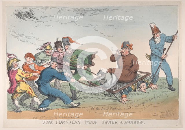 A Corsican Toad Under a Harrow, November 27, 1813., November 27, 1813. Creator: Thomas Rowlandson.