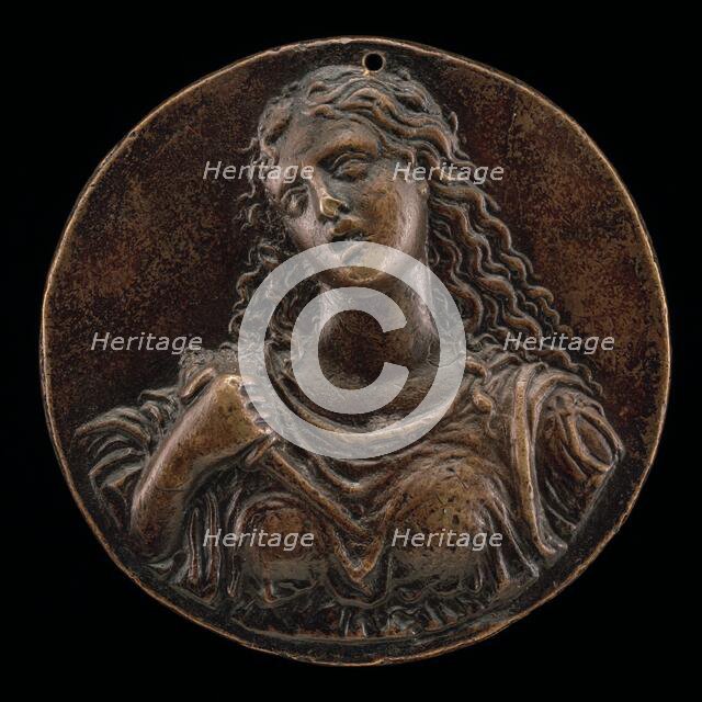 Lucretia Stabbing Herself, late 15th - early 16th century. Creator: Moderno.