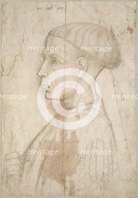 Bust of a Young Man in Profile, 1430/40. Creator: Giovanni Badile.