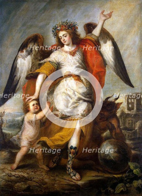Guardian Angel', 1646. Creator: Pereda y Salgado, Antonio, de (1611-1678).