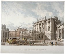 The Bank of England, City of London, 1816.   Artist: Daniel Havell