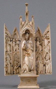 Tabernacle with Scenes from the Infancy of Christ, French, ca. 1340-50. Creator: Unknown.