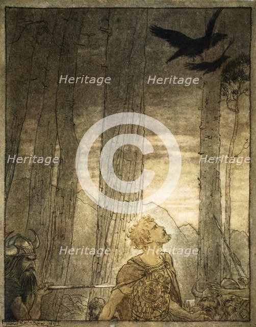 'Siegfried's death', 1924.  Artist: Arthur Rackham