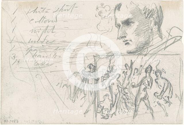 Napoleonic Head and Judgment of Paris [verso], c. 1871-1872. Creator: John Singer Sargent.