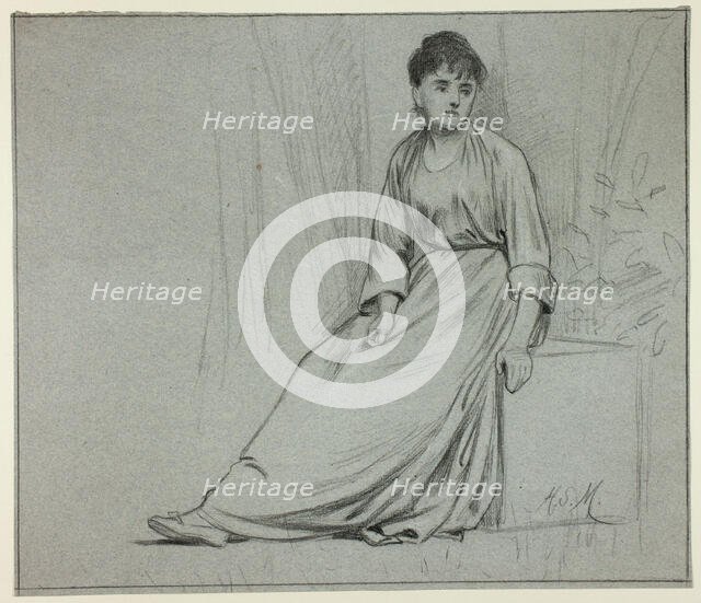 Seated Woman Facing Right, n.d. Creator: Henry Stacy Marks.