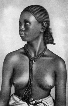 A girl of the Tigre people, Africa, 1922. Artist: Unknown