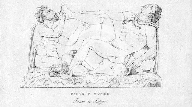 'Fauno E Satiro (Faune et Satyre)', c1850. Artist: Unknown.