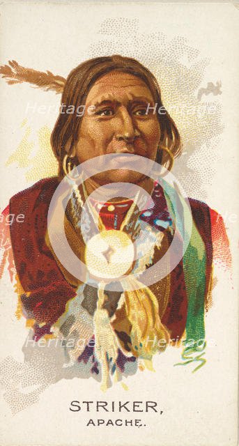 Striker, Apache, from the American Indian Chiefs series (N2) for Allen & Ginter Cigarettes..., 1888. Creator: Allen & Ginter.