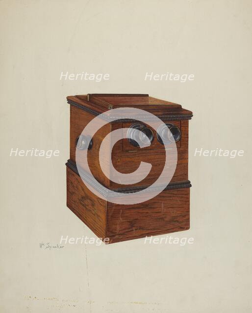 Stereoopticon, c. 1937. Creator: William Spiecker.