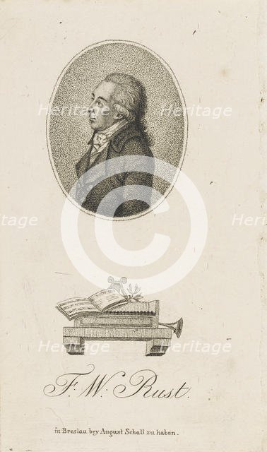 Portrait of the violinist and composer Friedrich Wilhelm Rust (1739-1796) , c. 1800. Creator: Anonymous.
