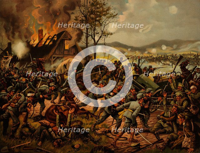 The Battle of Krasnik started on August 23, 1914. Artist: Anonymous 