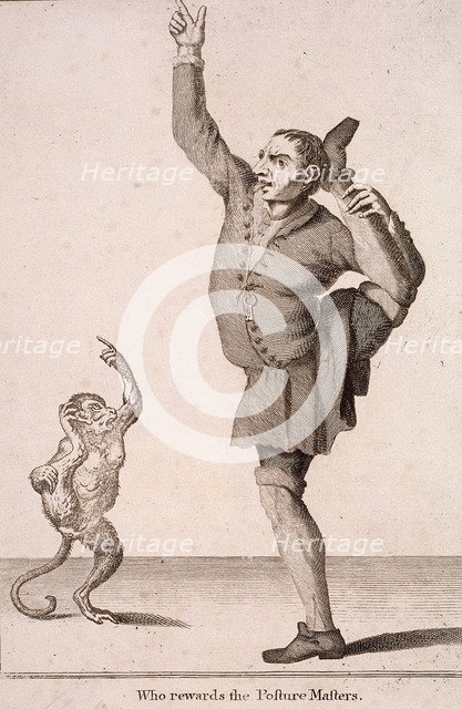 'Who rewards the Posture Masters', Cries of London, (c1688?). Artist: Anon