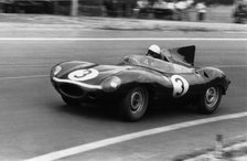 1957 Jaguar D type Ecurie Ecosse, Le Mans winning car driven by Flockhart-Bueb. Artist: Unknown.
