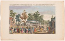 View of the Rotunda in London's Ranelagh Gardens with a masquerade ball on the occasion... 1751. Creator: Fabr. Parr.