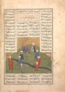 Alexander and the Circle of Seven Sages, Folio from a Khamsa (Quintet) of Nizami, 15th century. Creator: Unknown.