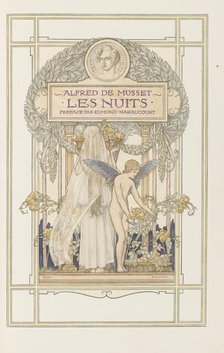 Title page "Les Nuits" by Alfred de Musset, 1911. Creator: Giraldon, Adolphe (1855-1933).