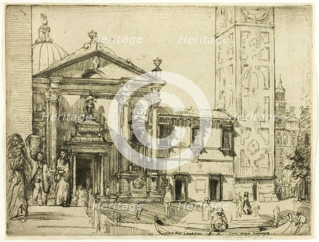 Santa Maria Formosa, Venice, 1909. Creator: Donald Shaw MacLaughlan.