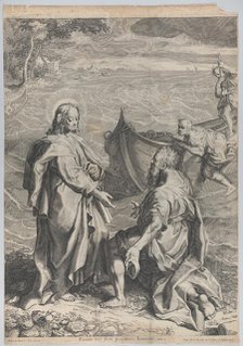 Christ and Saint Peter, 1743-63. Creator: Anon.