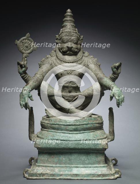 Yoga Narashimha, Vishnu in his Man-Lion Avatar, c. 1250. Creator: Unknown.