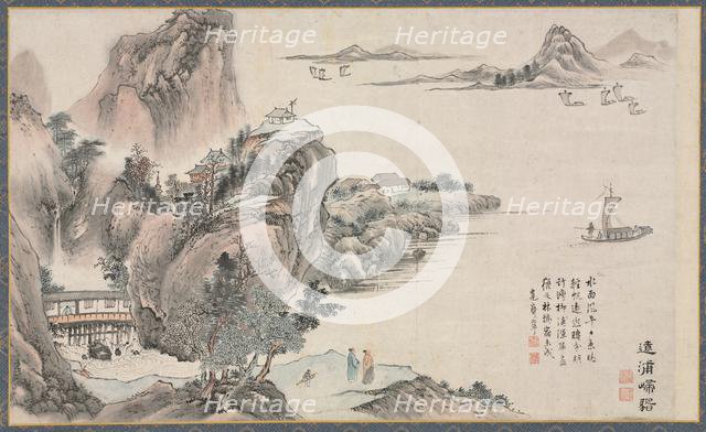 One of Eight Views of Xiao and Xiang Rivers, 1788. Creator: Tani Bunch? (Japanese, 1763-1841).