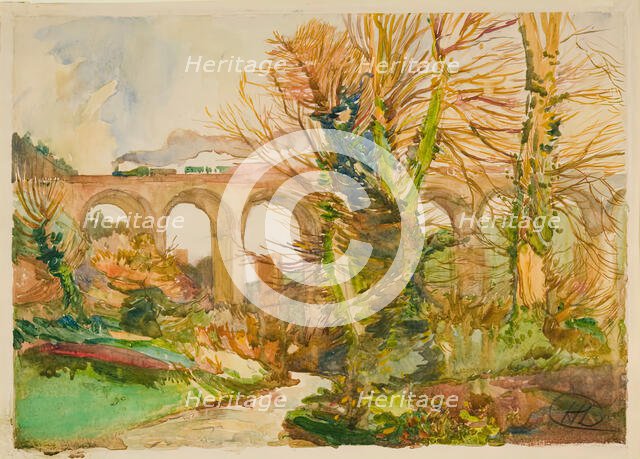 Railroad Bridge, St. Austell, England, 1905. Creator: Hayley Lever.