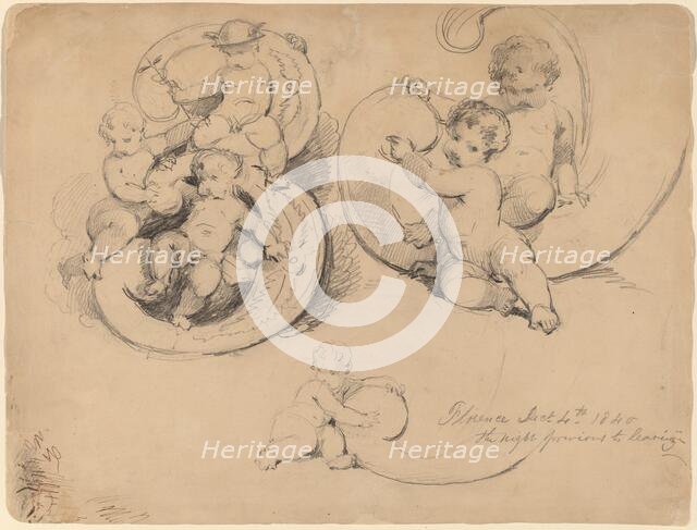 Banknote Studies [recto], 1840. Creator: John William Casilear.