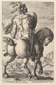 Titus Manlius, from the series The Roman Heroes, 1586. Creator: Hendrik Goltzius.