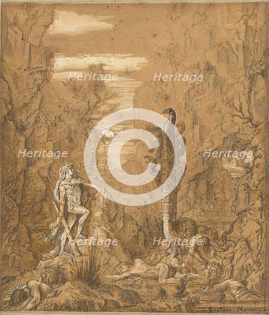 Hercules and the Hydra of Lerna, c. 1876. Creator: Gustave Moreau.