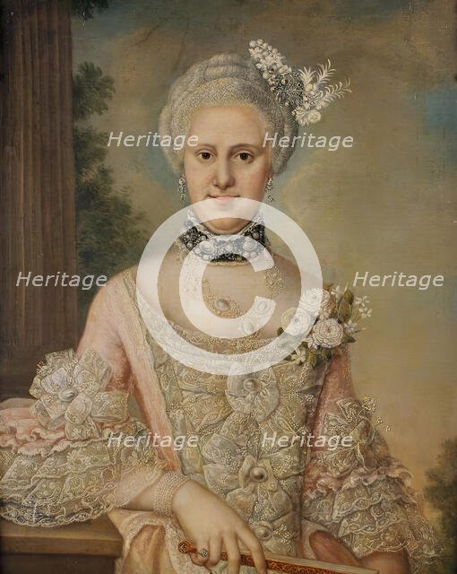 Female portrait, (c1780s). Creator: Lorens Lonberg.