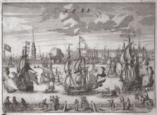 View of Saint Petersburg, 1727. Artist: Zubov, Alexei Fyodorovich (1682-after 1750)