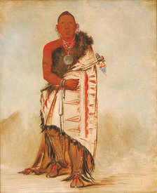 Ki-hó-go-waw-shú-shee, Brave Chief, Chief of the Tribe, 1832. Creator: George Catlin.