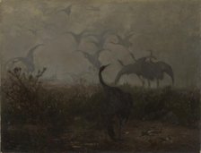 Cranes, 1870. Creator: Jozef Chelmonski.