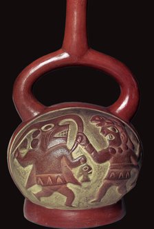 Mochicha stirrup-spout vessel, 1st century. Artist: Unknown