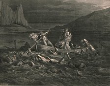 'Soon as both embark'd, cutting the waves', c1890. Creator: Gustave Doré.